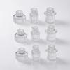 9 Pieces Borosilicate Glass Candle Holder with Wind Guard Tube HeatResistant European Style Clear