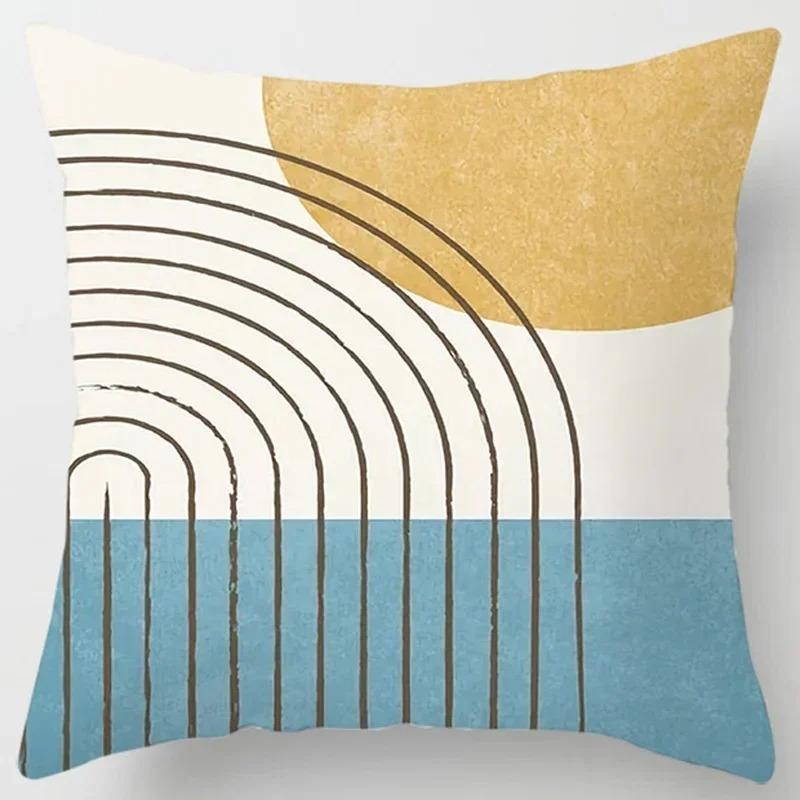 Home Office Decorative Pillow Bedroom Sofa Car Cushion Cover Abstract Line Pattern Series Throw Pillow
