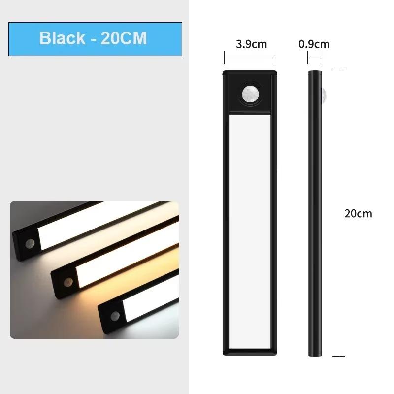 LED Night Light 20/40CM Motion Sensor Wireless USB Cabinet Night Light Wardrobe Lamp For Kitchen Cabinet Bedroom Wardrobe