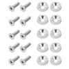 10pcs Bumper Washers Bolts Engine Bay Dress Up Kit Silver
