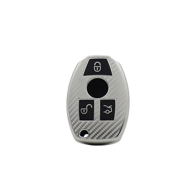 TPU Carbon Fiber Car Remote Key Cover Case Shell Key Fob for Mercedes Benz A B R G Class GLK GLA W204 W251 W463 W176 Protector Holder