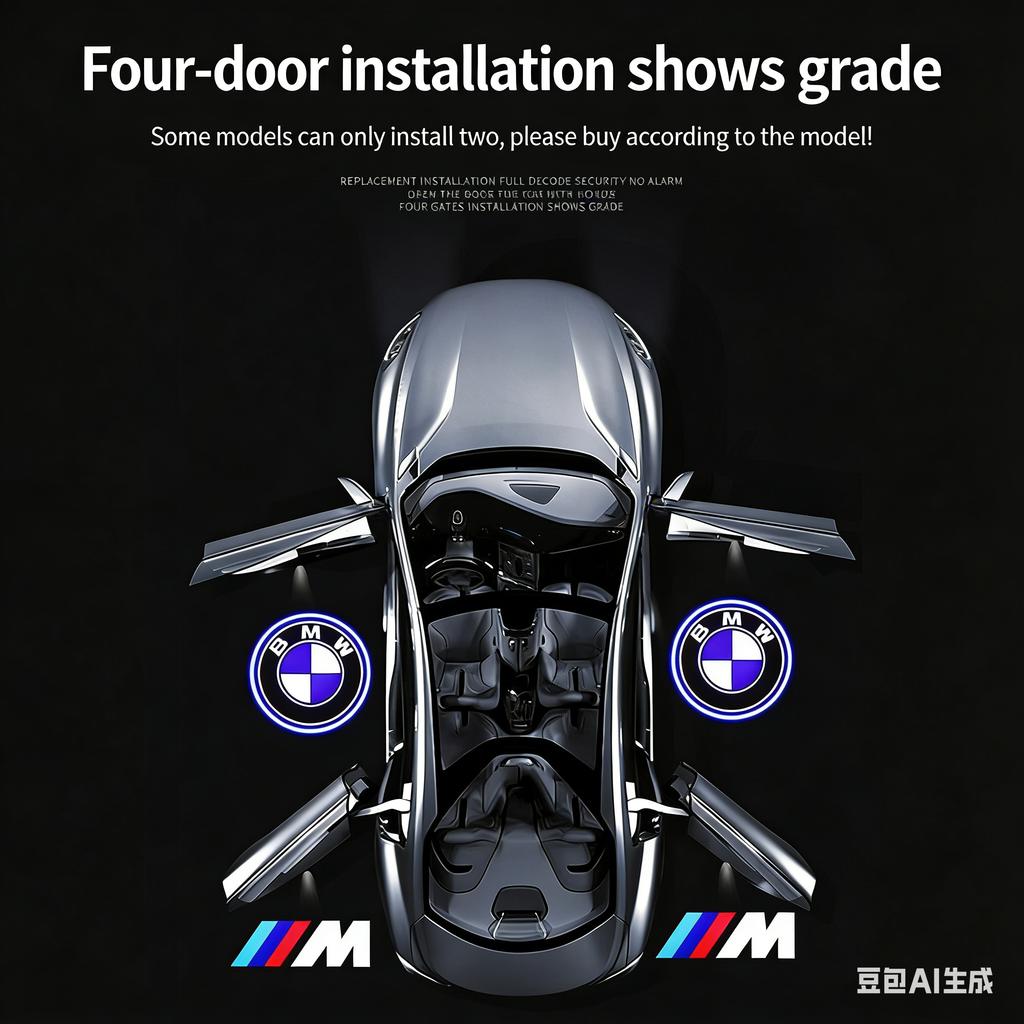 Car Door Welcome Light for BMW M Performance E46 E90 E60 F20 X1 F10 F30 Logo Ghost Shadow LED Atmosphere Light Universal Fit