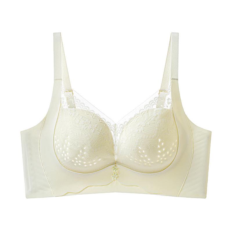 

No steel ring, large chest, small thin hole cup underwear, women s pull-up support, anti-sagging adjustment type gathering cover bra 75BC