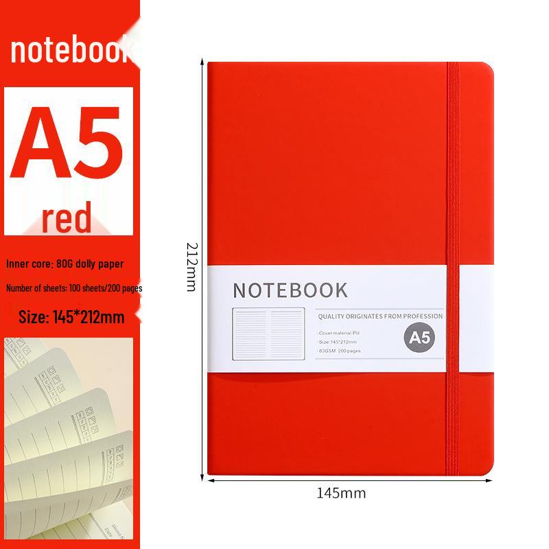 Custom Logo A5 Thickened Notebook with Elastic Band for Business Meetings