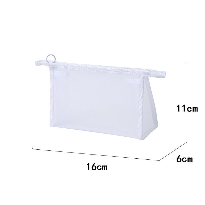 Custom Logo Portable Nylon Mesh Makeup Bag - Small Transparent Cosmetic and Lipstick Storage