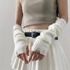 Fashion Fingerless Gloves for Party Slouchy Arm Sleeves Arm Warmers Party Supply Women Cosplay Costume Knitted Arm Cover