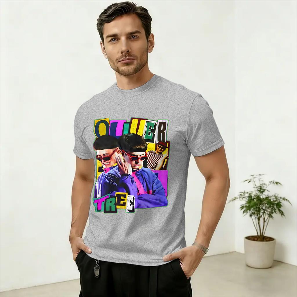 Sänger Oliver Tree 1993 bis 2026 Unisex T-Shirt Lässiges T-Shirt Kurzarm Rundhalsausschnitt T-Shirts 100% Baumwolle Große Größen Kleidung