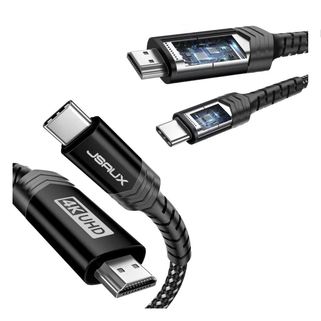 Kabel Adapter Jsaux Usb-C 3.1 Typ C Do Hdmi 4K Mhl 300Cm Tv 3M Czarny