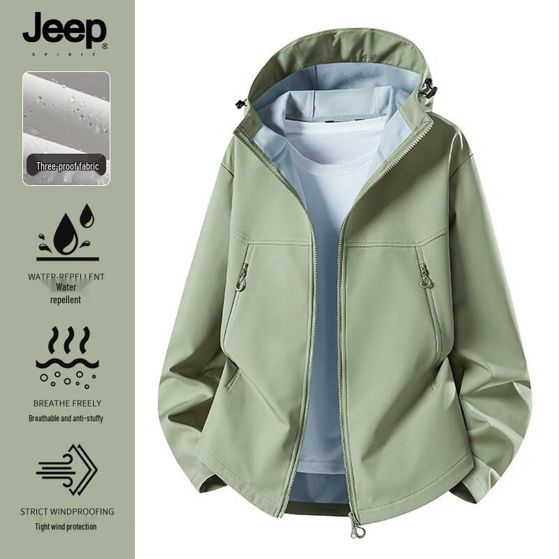 JEEP SPIRIT Men s Outdoor Windproof Waterproof Jacket 4XL