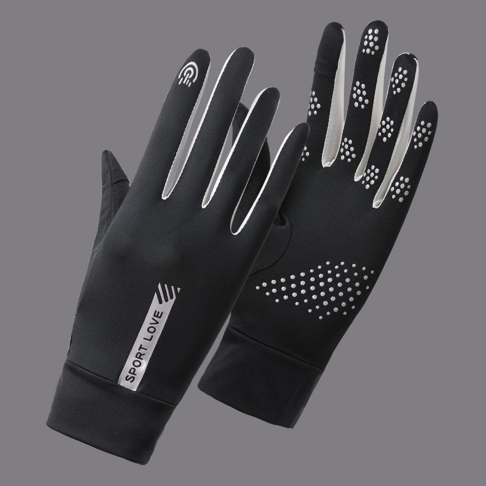 Sunscreen Gloves for Summer Driving for Women In Summer UV Anti Slip Ride Electric Bike Thin Sunshade Ice Silk Breathable Finger