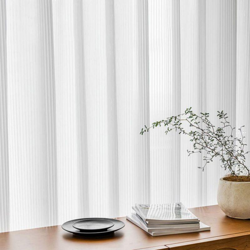 Transparent Gauze Curtains Striped Sheer Curtain