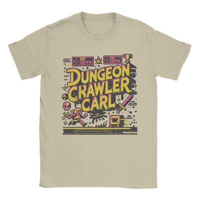 Dungeon Crawler Carl TShirts Men  Amazing 100 Cotton Tee Shirt Round Collar Short Sleeve T Shirt Printing Clothing