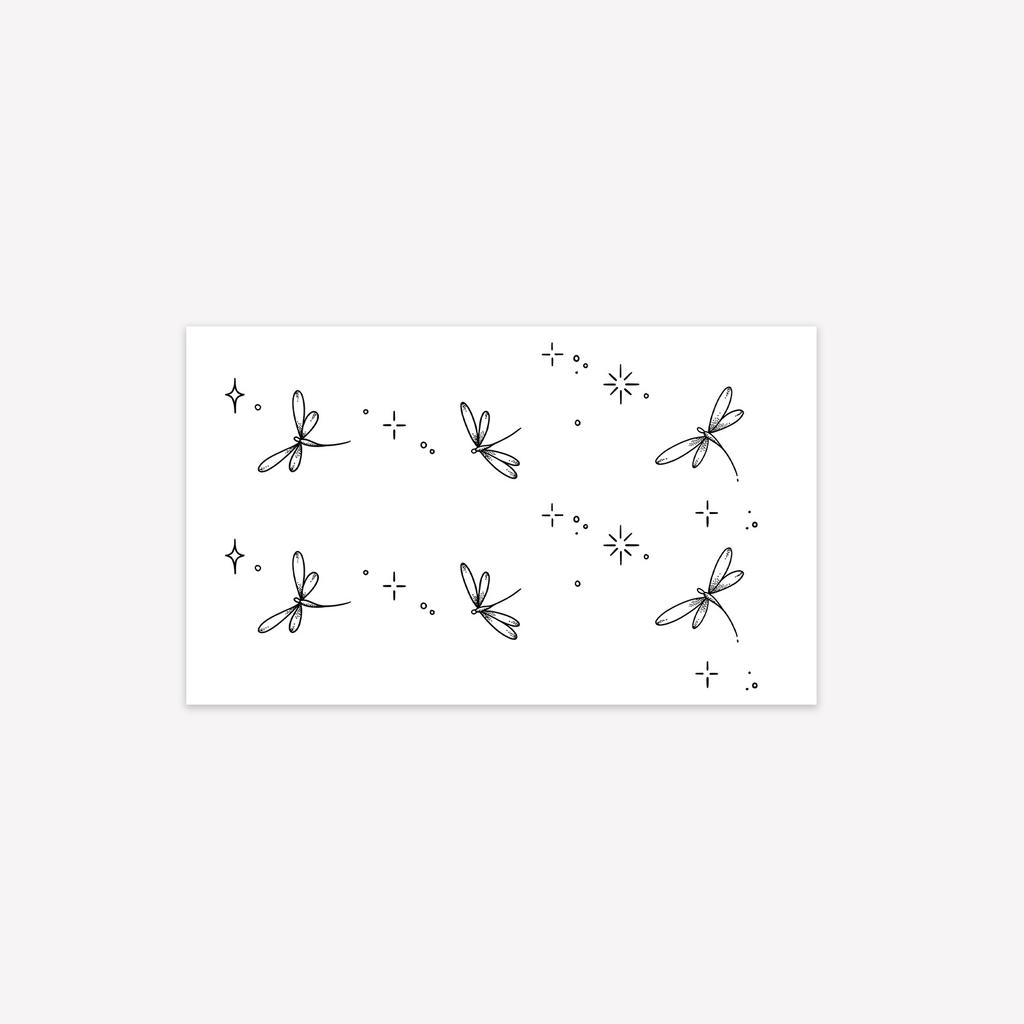 Flying Little Dragonfly Tattoo Sticker Spice Girl Personality Advanced Sense Simple Collarbone Tattoo Sticker