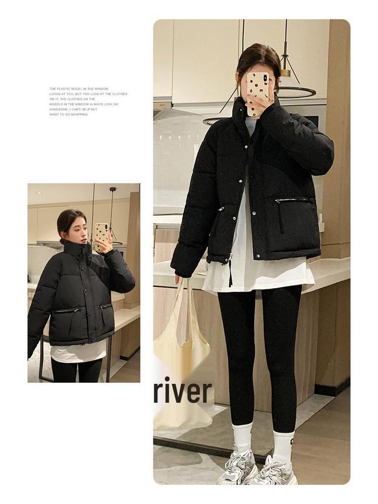 2024 Women's Winter Cotton-Padded Jacket: Stylish, Thick, Versatile, Short Coat for Students