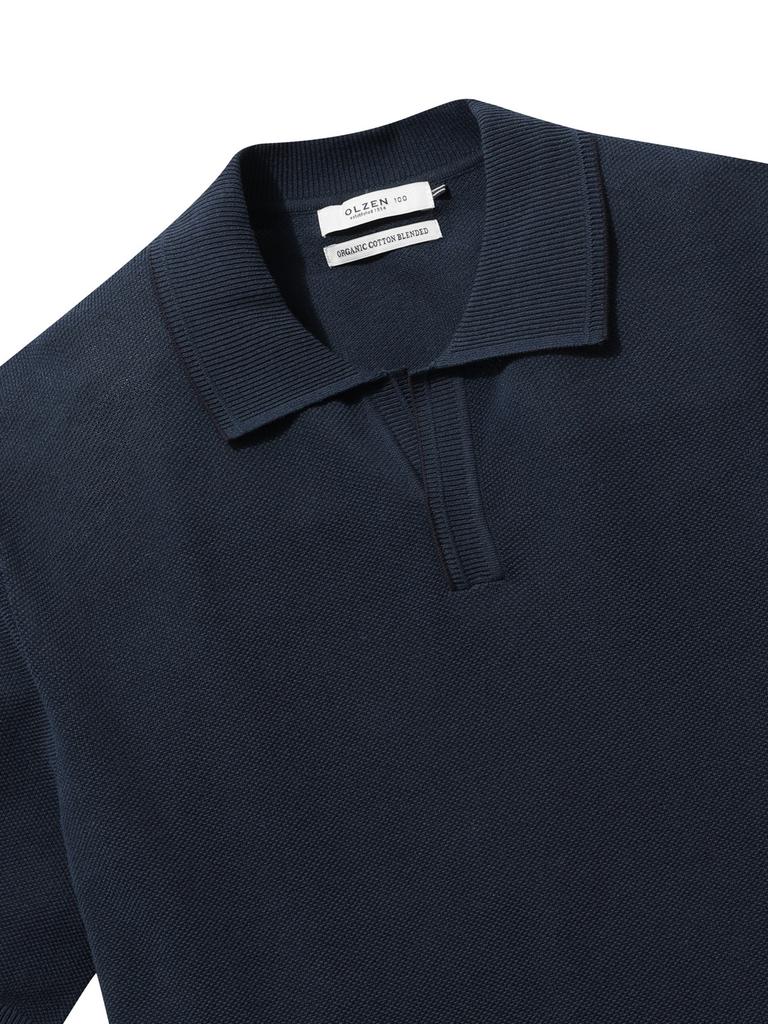 OLZEN Men'S Tipping Open Neck Thierry_Zog2Et1306Pgn