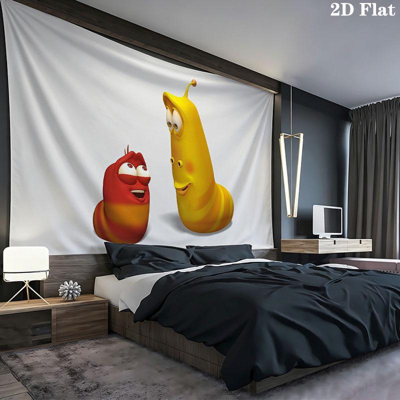 Larva Art Wall tapestry, aesthetic printed fabric blanket, suitable for bedroom, living room, and home decor.