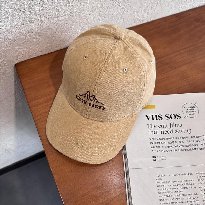 Wide Brim Baseball Cap Female Summer Thin Face Small Hip Hop Letter Cap Versatile Soft Top Sunshade Casual Hat