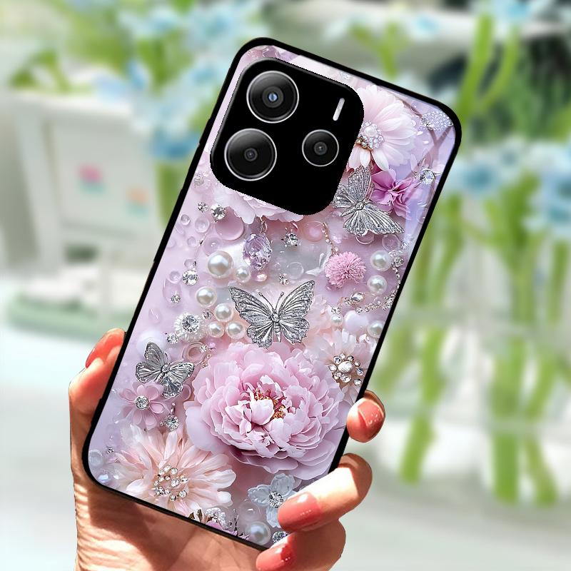 Coque For Redmi Note14 Glass Case 14 Pro 4G 5G New Popular Tempered Glass  Phone Cover For Redmi Note 14 Pro+ 5G Protector Cases