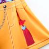 Kids Girls Anime Cartoon POP Singer Super Star Rumi Mira Zoey Printed Lapel Collar Sleeveless Dress Bag Set Halloween Cosplay Costumes