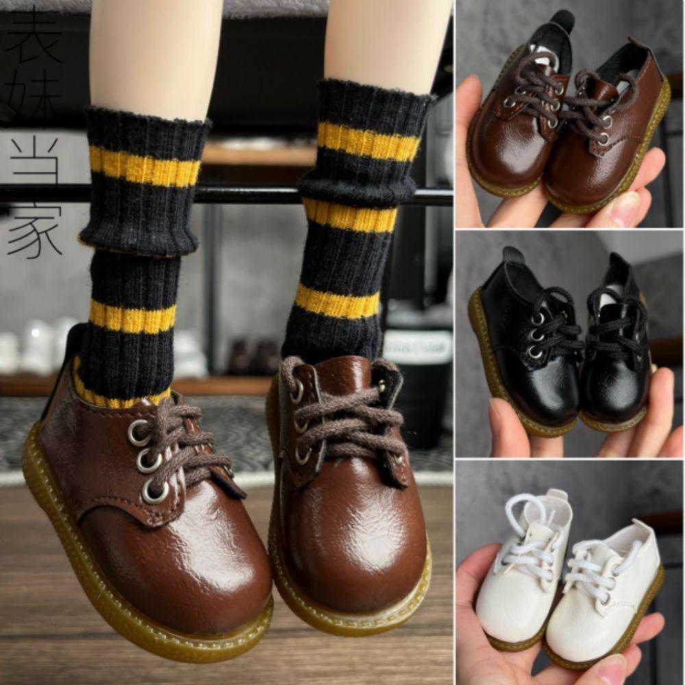 Czarne Brązowe Buty 1/4 BJD Casualowe Noszenie Buty dla Lalki Skórzane Buty dla Lalki Akcesoria dla Lalki