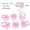 100 Pcs Disposable False Eyelash Flower Glue Cup Ring Holder Tattoo Pigment Eyelash Extension Tool Accessories