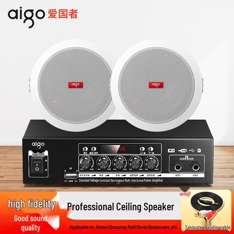 Aigo X131 5.5-inch Bluetooth Ceiling Speaker System CN Plug (adapter Included)