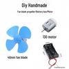 Mini 130 Elektromotor DIY Wissenschaft Bastel Lüfter Kit mit Batteriebox