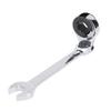 13mm Open End Wrench 180 Degrees  Adjustable 72 Tooth Ratchet Flexible Head Wrench for Fuel Brake Line Air Conditioning