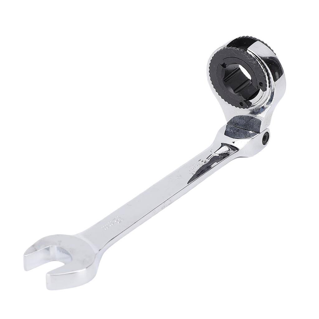 13mm Open End Wrench 180 Degrees  Adjustable 72 Tooth Ratchet Flexible Head Wrench for Fuel Brake Line Air Conditioning