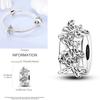 Cat Butterfly Daisy CZ Pave Clip Charm Bead Components Positioning Buckle Copper Metal Silicone Spacer Bead Components Compatible With Authentic