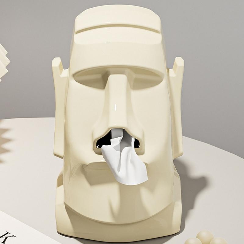 Portatovaglioli Decorativo a Forma di Statua in Pietra Artistica per Soggiorno Scatola Porta Tovaglioli Decorazione per la Casa Contenitore per Asciugamani di Carta