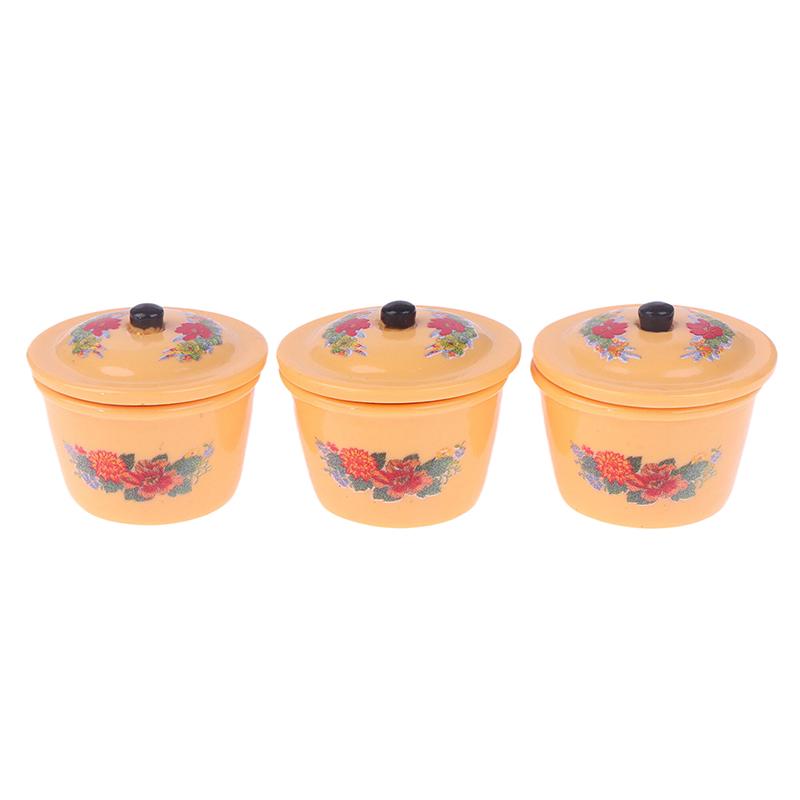 2/3Pcs Dollhouse Miniature Nostalgic Life Scene Decoration Supplies Chinese Double Happiness Enamel Basin Doll Accessories Toy
