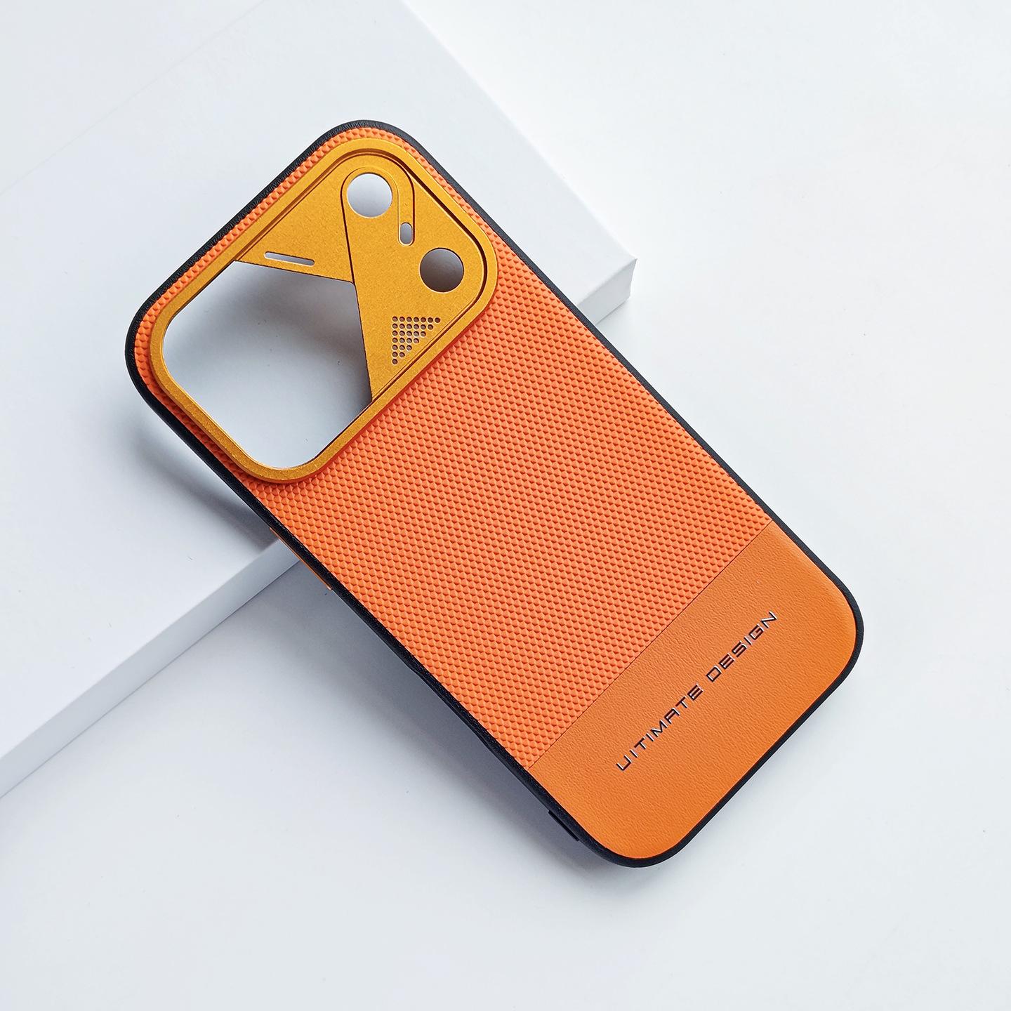 

Triangle Pattern Embossed Leather Case For iPhone 17 Pro Max Contrast Color Metal Camera Protector Precise Hole Protection Cover iPhone17 Pro