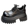 Soft Leather Platform Big Head JK Small Leather Shoes Women's Small Lace-up Loafers Derby Shoes British Style Versatile Single Shoes Tide