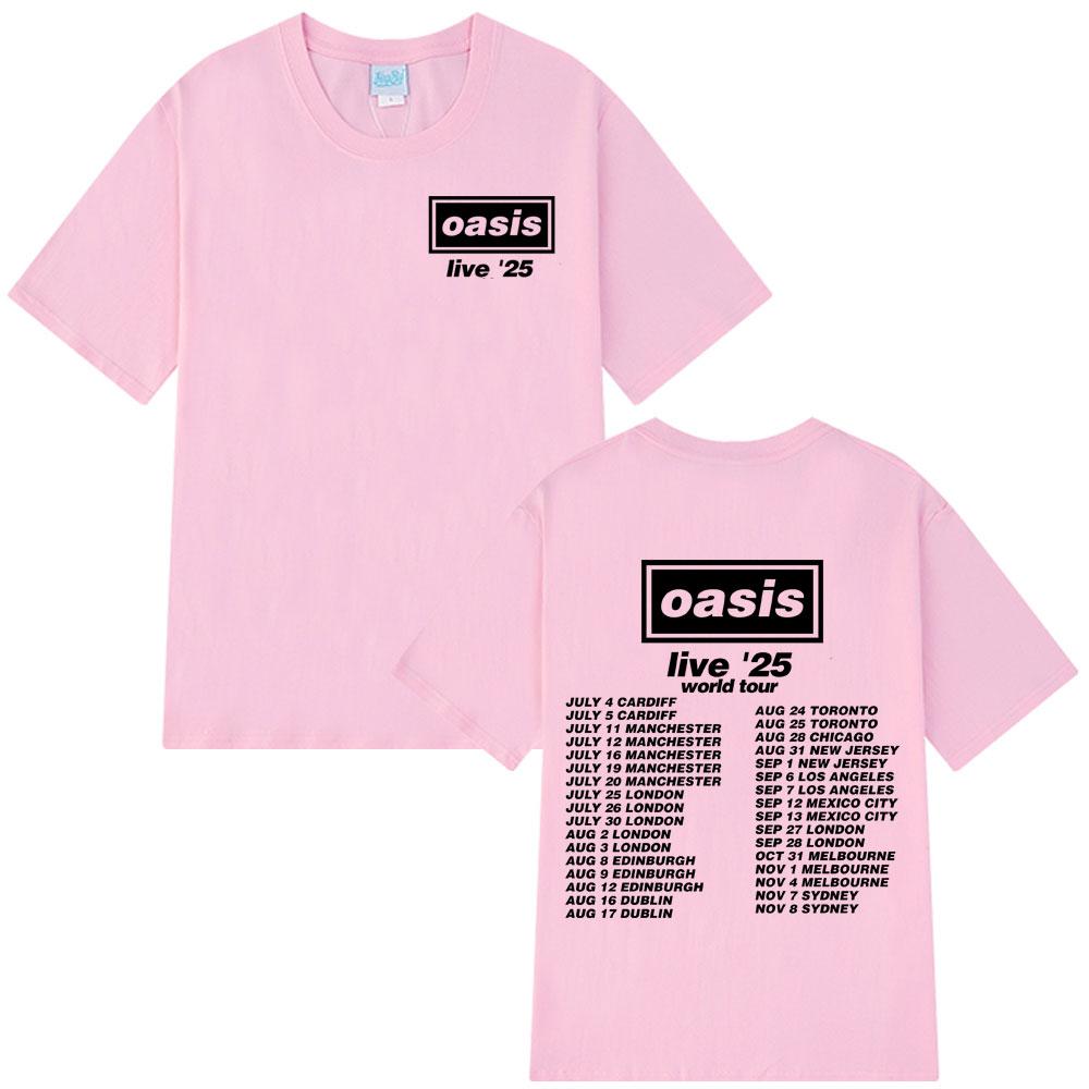 British Rock Band O-Oasis Live 25 Tour T Shirt Men Women Gothic Vintage Oversized T-shirt Men Women Cotton Short Sleeve T-shirts