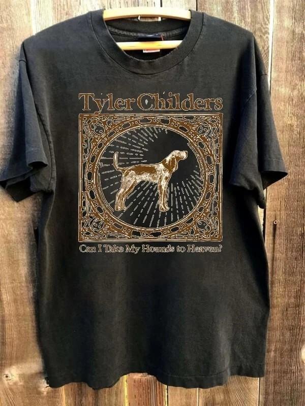 Vintage Tyler Childers tour poster short sleeve classic black shirt Men Women XXL