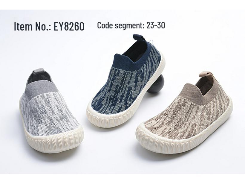 Spring/Summer Kids Flyknit Mesh Slip-on Shoes - Casual Unisex with Soft TPR Sole