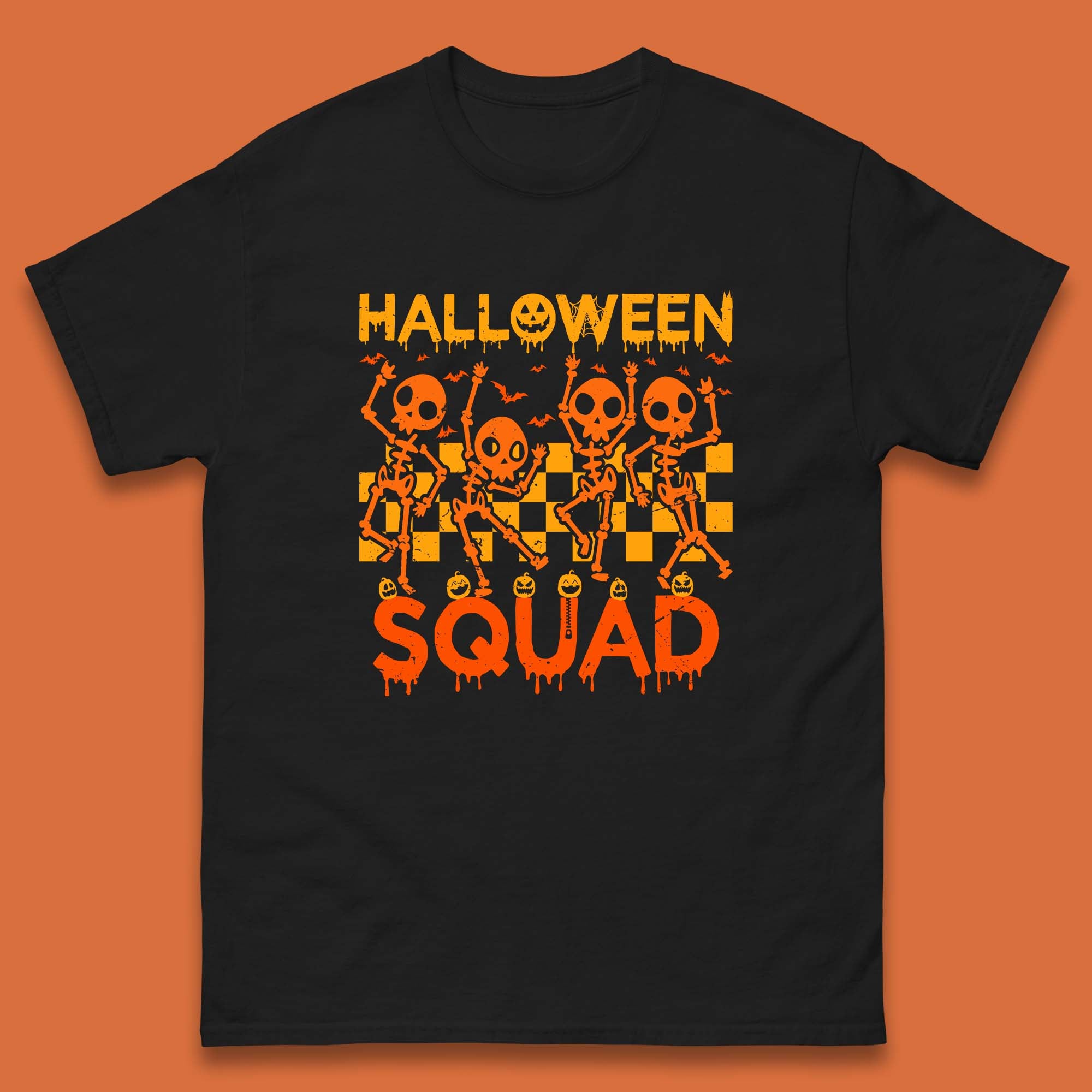 Halloween Squad Dancing Skeletons Squad Goals Dancing Halloween Skull Mens Tee Top M