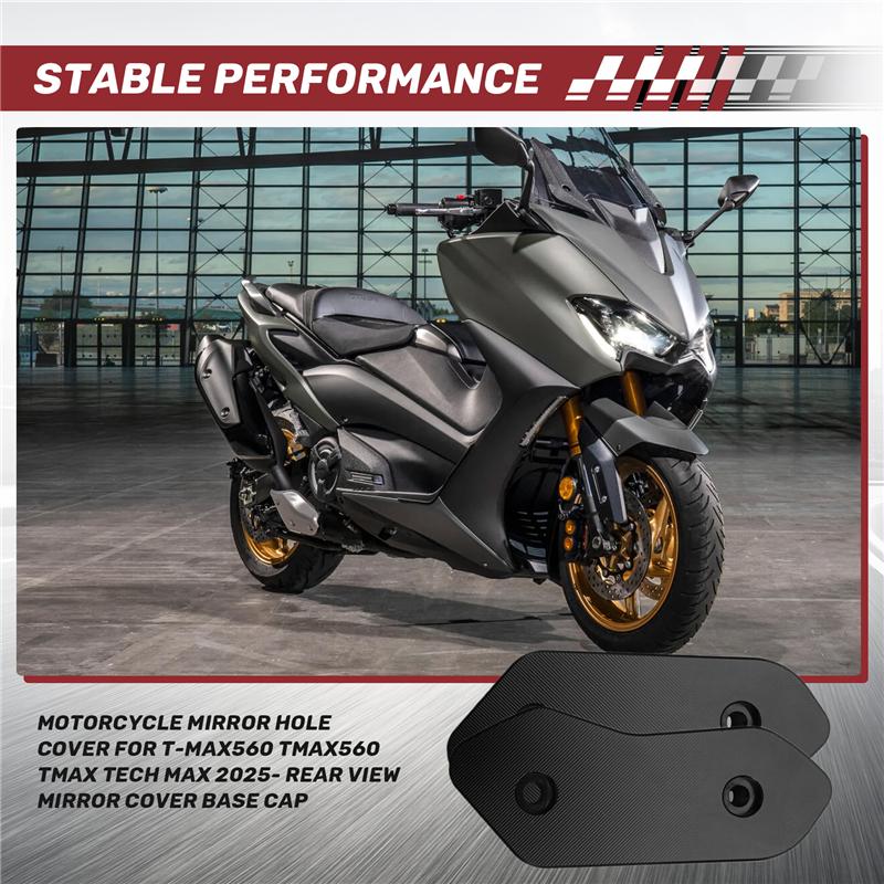 L10A Motorcycle Mirror Hole Cover Mirror Hole Cover For  T-MAX560 Rear View Mirror Cover Base Cap