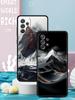 Black Mountain Peak Phone Case for Samsung Galaxy A55 A35 A17 A07 A15 A13 A25 A51 A71 A72 A73 A32 A52 A52S A41 5G Soft TPU Shell