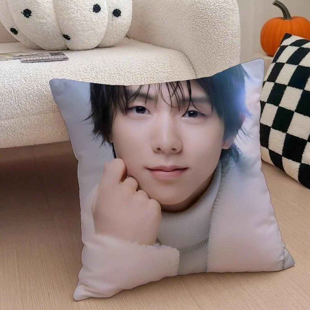 figure skating HHanyu Yuzuru Cushion Cover Throw Pillow Cover Hidden Button Durable Polyester Chair Cushion