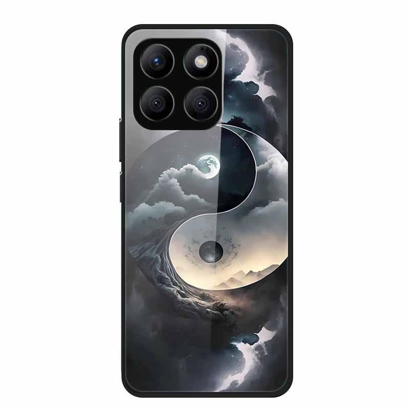 Glass Back Cover For Honor X8c Case X 8 c Soft Bumper Hard Tempered Glass Case For Honor X8c 4G Case HonorX8c X8 c X 8c 6.7" Bag
