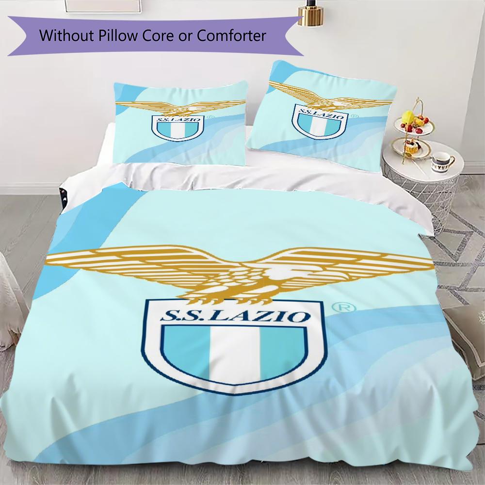 Lazio Pattern Bedding,Quilt Set Quilt Cover Pillowcase Home Birthday Gift(1 * Duvet Cover + 2 * Pillowcase, Without Core)_lx