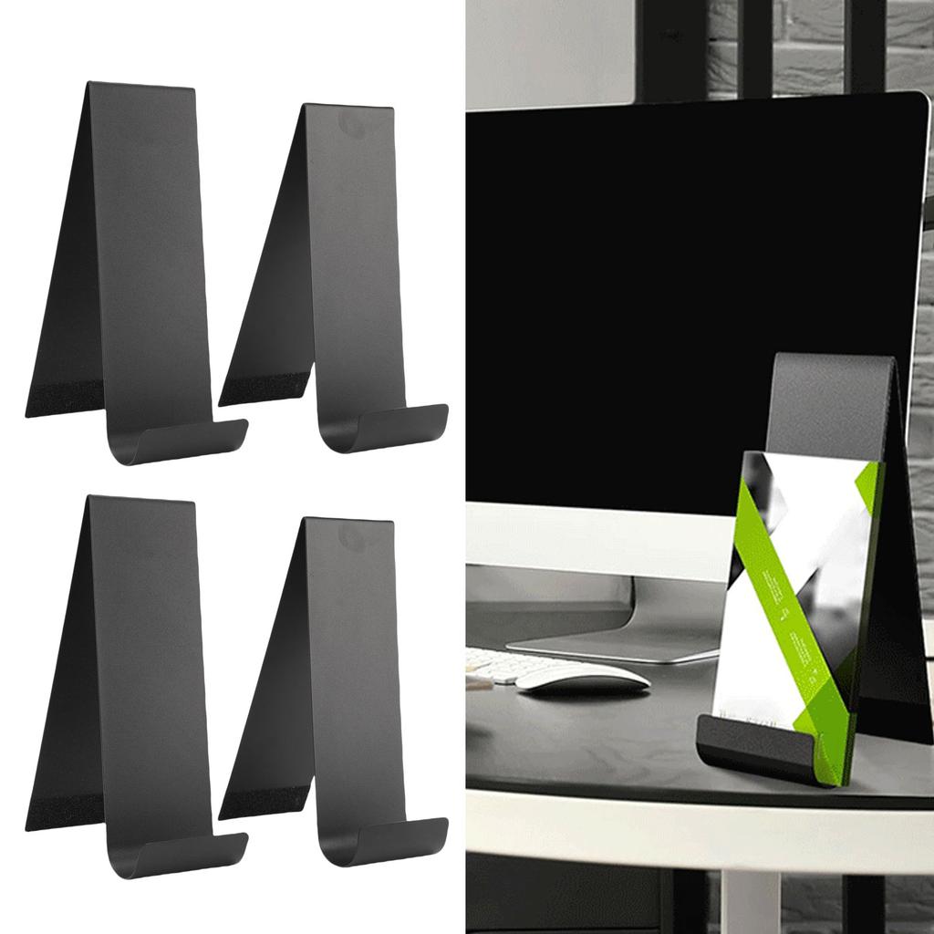 4er-Pack Prospekthalter, schwarz, vertikal, aus Kohlenstoffstahl, Prospektständer für Geschäfte und Messen