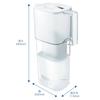 BRITA 1.1L Water Filter Pot with Liquery White Memo, Includes One Cartridge [Japan Specification, Official Japanese Product]