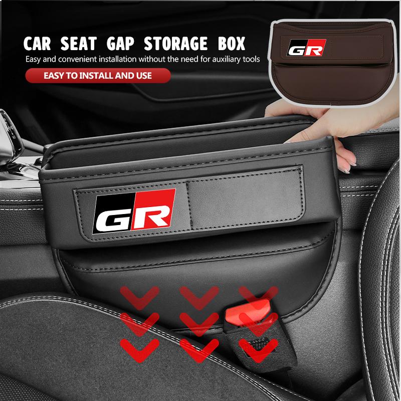 Car Seat Crevice Gap Storage Box Organizer Card Phone Holder Pocket For Toyota Supra Aygo Prado RAV4 Hilux Yaris Corolla 4Runner