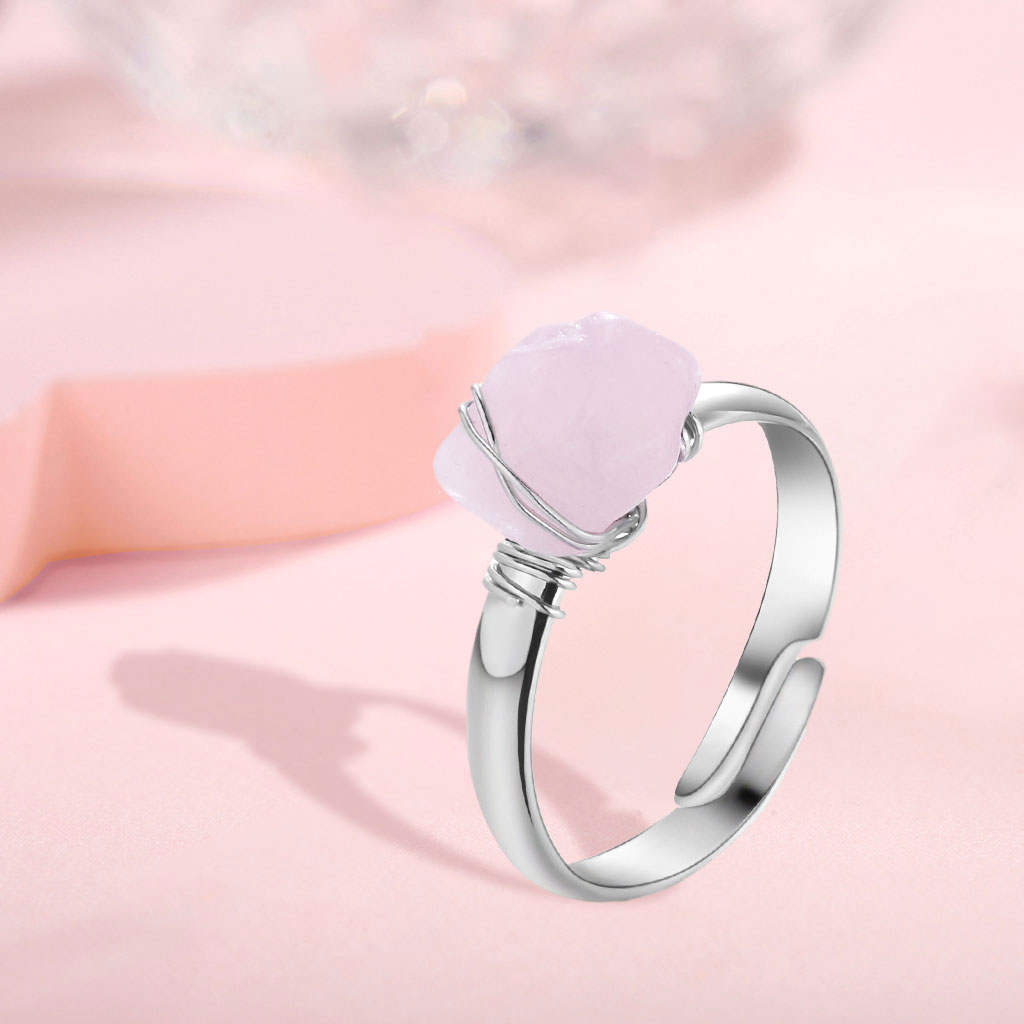 Retro Crystal Rings Adjustable Rings Simple for Friends Holiday Daily Work