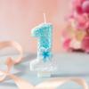 Creative Numbers Birthday Party Day Candles First Year Blue Cute Flowers Cake Decorations