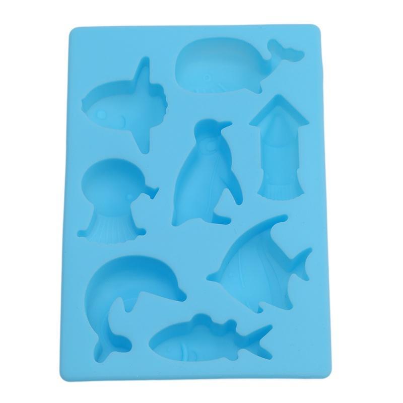 chocolate handmade soap mold Dolphins and the ocean fish silicone mold bakeware fondant cake pudding mold jelly mold