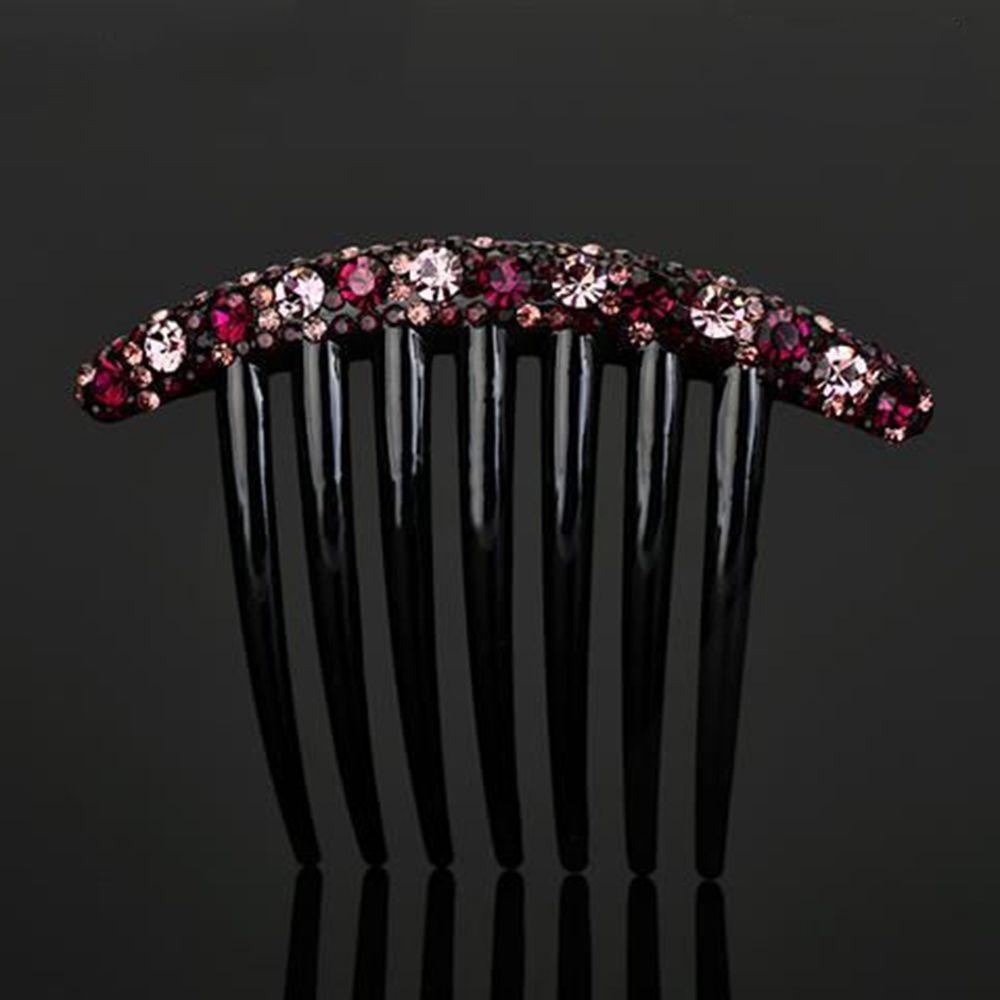Temperament Acrylic Seven-tooth Comb Hair Accessories Korean Style Headwear Rhinestone Hair Comb